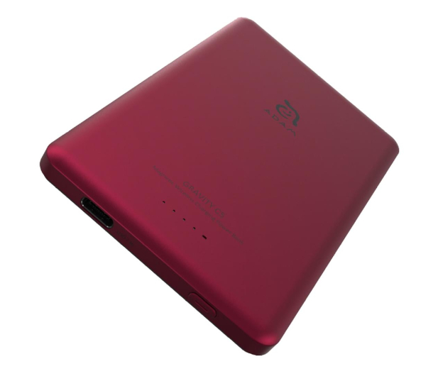 Adam Elements Gravity C5 Magnetic Wireless (Ultra Slim) 5000mAh czerwony - 1238445 - zdjęcie 4